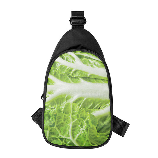 Fresh Cabbage Leaf Print Chest Bag