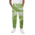 Fresh Cabbage Leaf Print Cotton Sweatpants