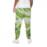 Fresh Cabbage Leaf Print Cotton Pants