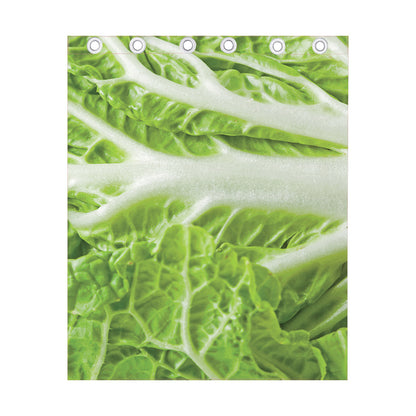 Fresh Cabbage Leaf Print Curtain