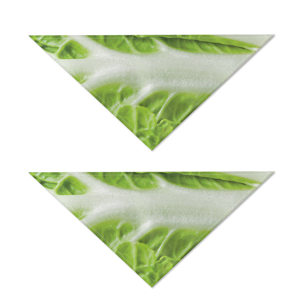 Fresh Cabbage Leaf Print Dog Bandana
