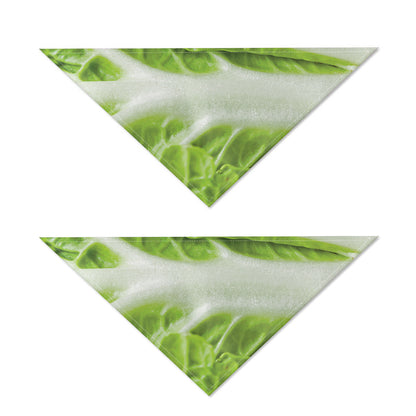 Fresh Cabbage Leaf Print Dog Bandana