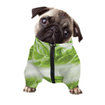 Fresh Cabbage Leaf Print Dog Zip Up Jacket