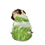 Fresh Cabbage Leaf Print Dog Zip Up Jacket