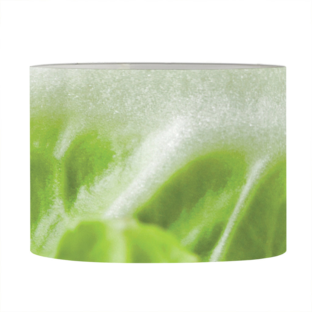 Fresh Cabbage Leaf Print Drum Lamp Shade