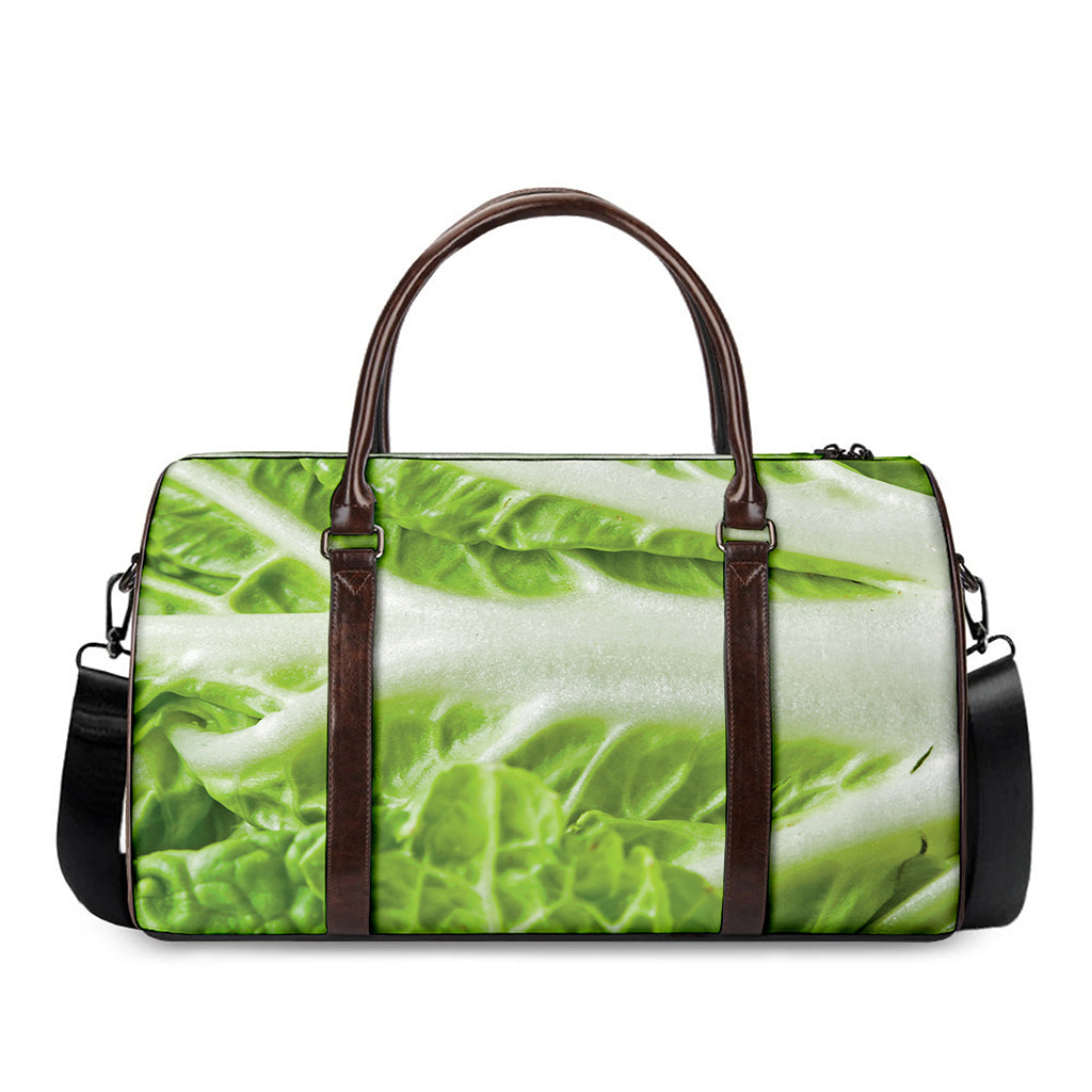 Fresh Cabbage Leaf Print Duffle Bag