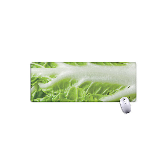 Fresh Cabbage Leaf Print Extended Mouse Pad