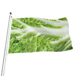 Fresh Cabbage Leaf Print Flag