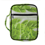 Fresh Cabbage Leaf Print Front Pocket Bible Bag