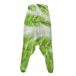 Fresh Cabbage Leaf Print Hammer Pants