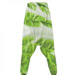 Fresh Cabbage Leaf Print Hammer Pants