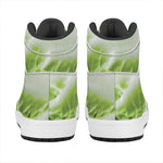 Fresh Cabbage Leaf Print High Top Leather Sneakers
