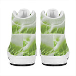 Fresh Cabbage Leaf Print High Top Leather Sneakers
