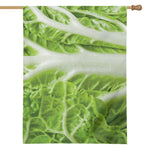Fresh Cabbage Leaf Print House Flag
