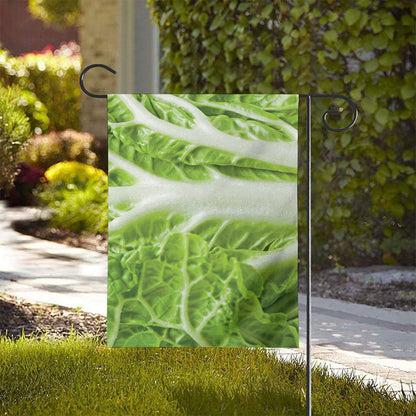 Fresh Cabbage Leaf Print House Flag