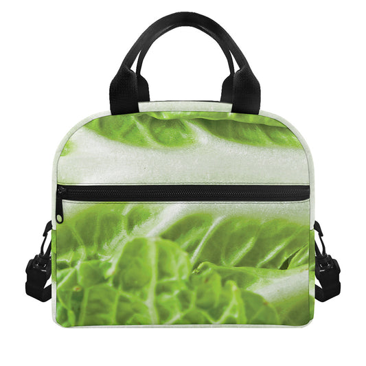 Fresh Cabbage Leaf Print Insulated Lunch Bag