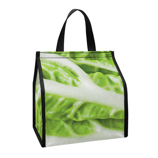 Fresh Cabbage Leaf Print Insulated Lunch Tote