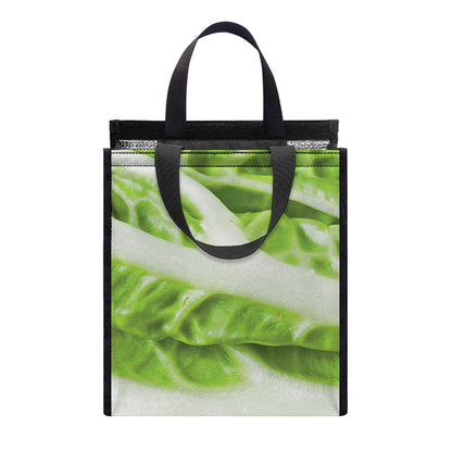 Fresh Cabbage Leaf Print Insulated Lunch Tote