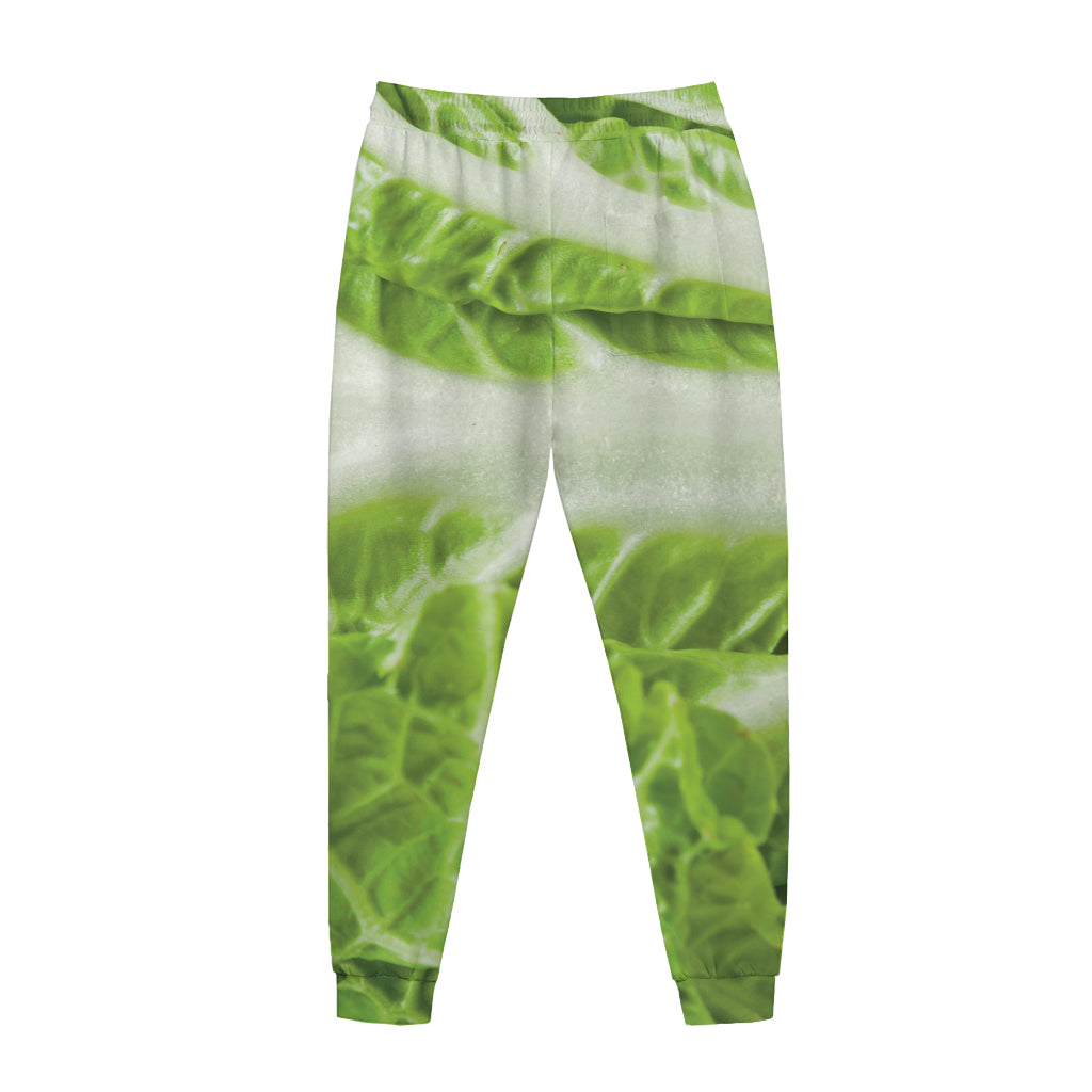 Fresh Cabbage Leaf Print Jogger Pants