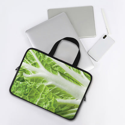 Fresh Cabbage Leaf Print Laptop Sleeve With Handle