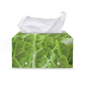 Fresh Cabbage Leaf Print Leather Tissue Box Cover