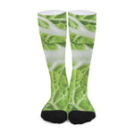 Fresh Cabbage Leaf Print Long Socks