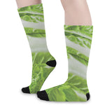 Fresh Cabbage Leaf Print Long Socks