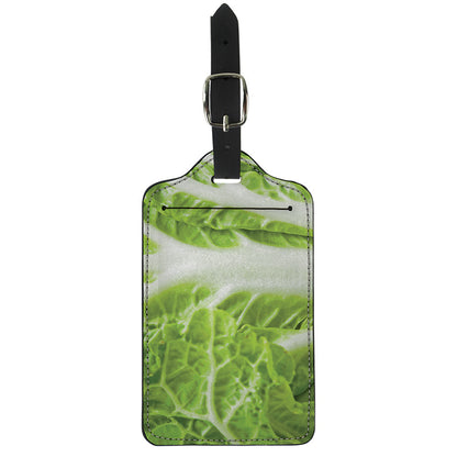 Fresh Cabbage Leaf Print Luggage Tag