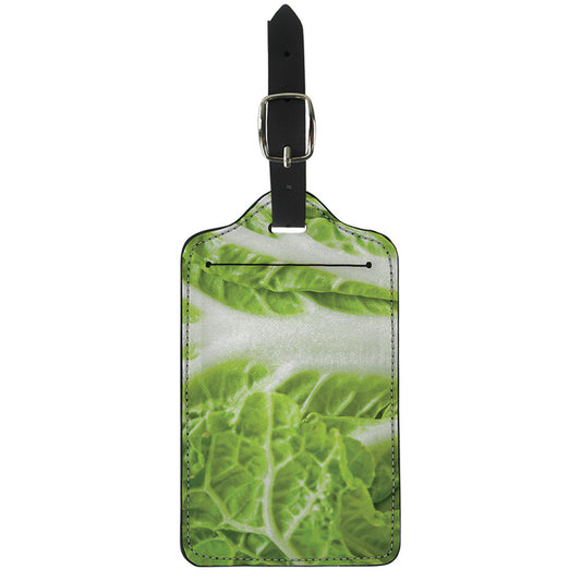 Fresh Cabbage Leaf Print Luggage Tag