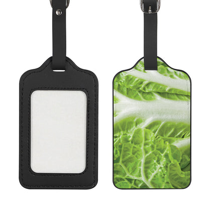 Fresh Cabbage Leaf Print Luggage Tag