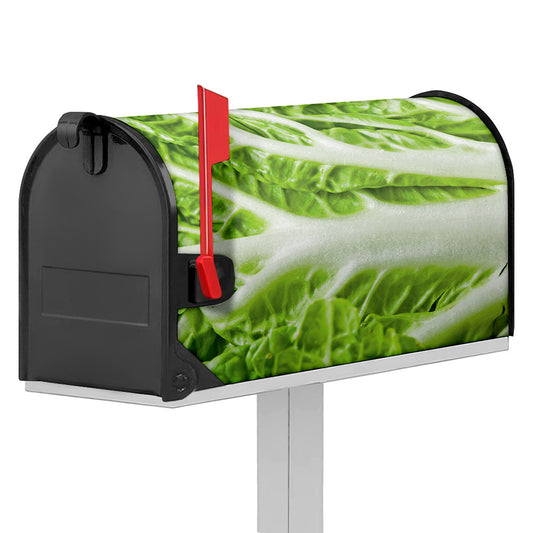 Fresh Cabbage Leaf Print Mailbox Cover