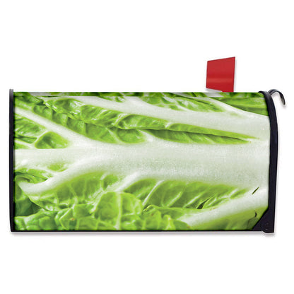 Fresh Cabbage Leaf Print Mailbox Cover