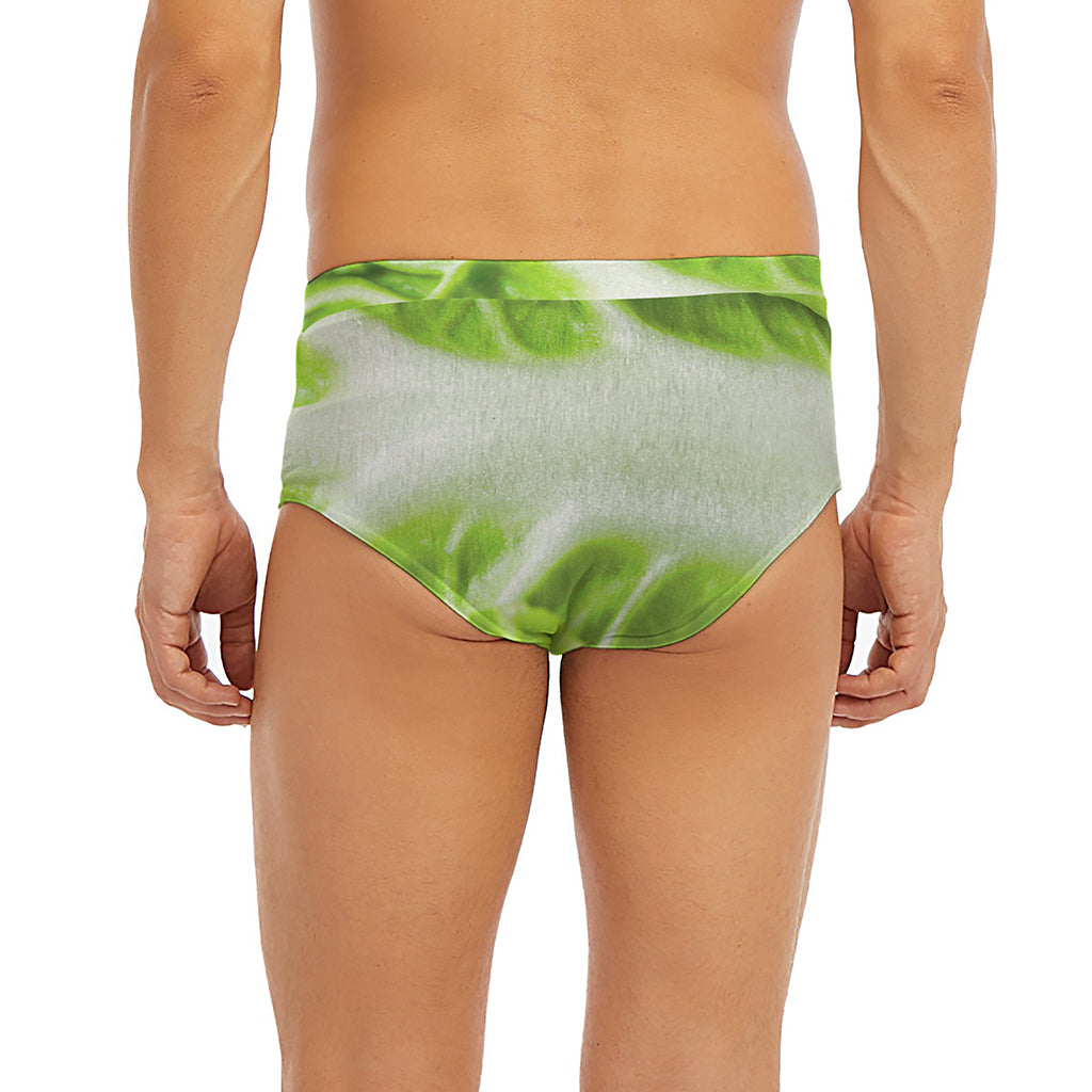 Fresh Cabbage Leaf Print Men's Briefs