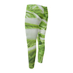 Fresh Cabbage Leaf Print Men's Compression Pants