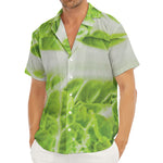 Fresh Cabbage Leaf Print Men's Deep V-Neck Shirt