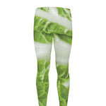 Fresh Cabbage Leaf Print Men's leggings