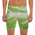 Fresh Cabbage Leaf Print Men's Long Boxer Briefs
