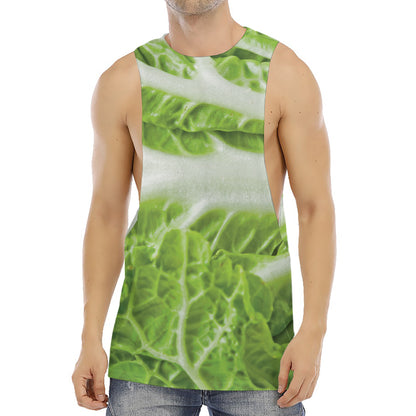 Fresh Cabbage Leaf Print Men's Muscle Tank Top