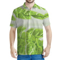 Fresh Cabbage Leaf Print Men's Polo Shirt