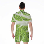 Fresh Cabbage Leaf Print Men's Rompers