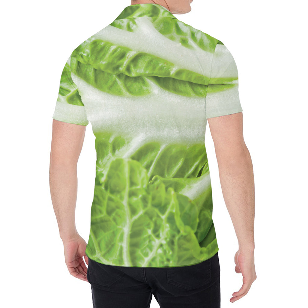 Fresh Cabbage Leaf Print Men's Shirt
