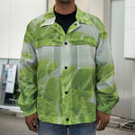 Fresh Cabbage Leaf Print Men's Shirt Jacket