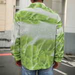 Fresh Cabbage Leaf Print Men's Shirt Jacket