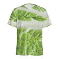 Fresh Cabbage Leaf Print Men's Athletic T-Shirt