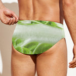 Fresh Cabbage Leaf Print Men's Swim Briefs