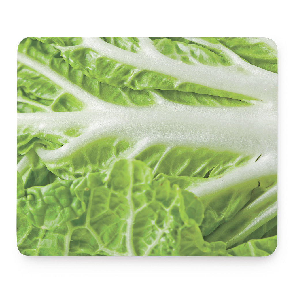 Fresh Cabbage Leaf Print Mouse Pad