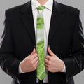 Fresh Cabbage Leaf Print Necktie