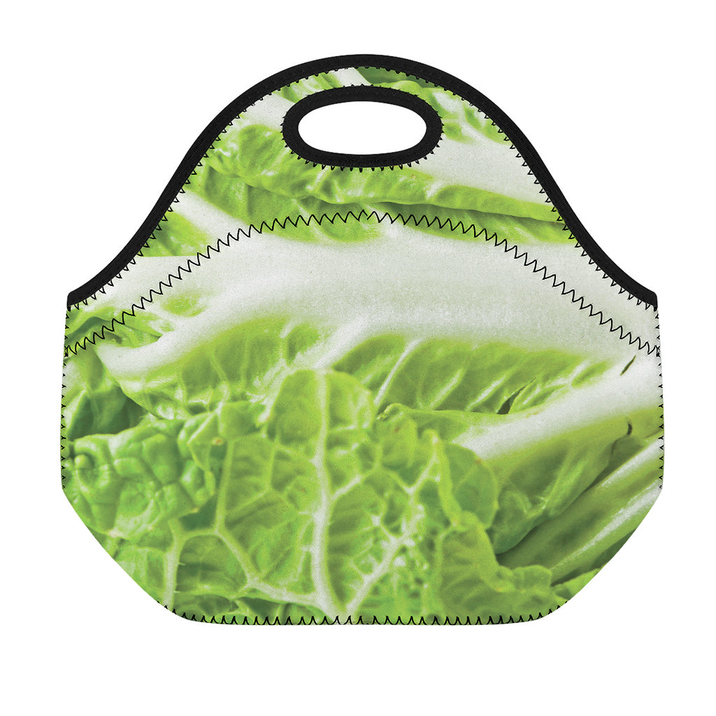 Fresh Cabbage Leaf Print Neoprene Lunch Bag