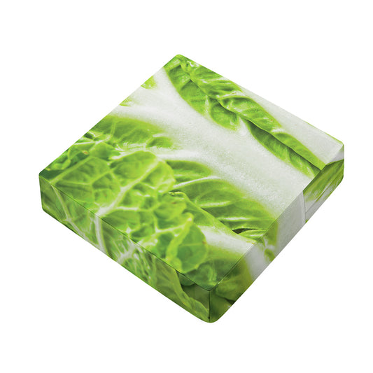 Fresh Cabbage Leaf Print Outdoor Seat Cushion Cover