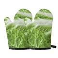 Fresh Cabbage Leaf Print Oven Mitts